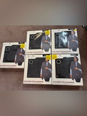 Lemon Charcoal Gray Wool-Cashmere Scarf